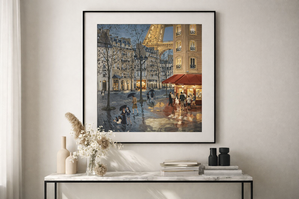 Paris Rainy Evening Art