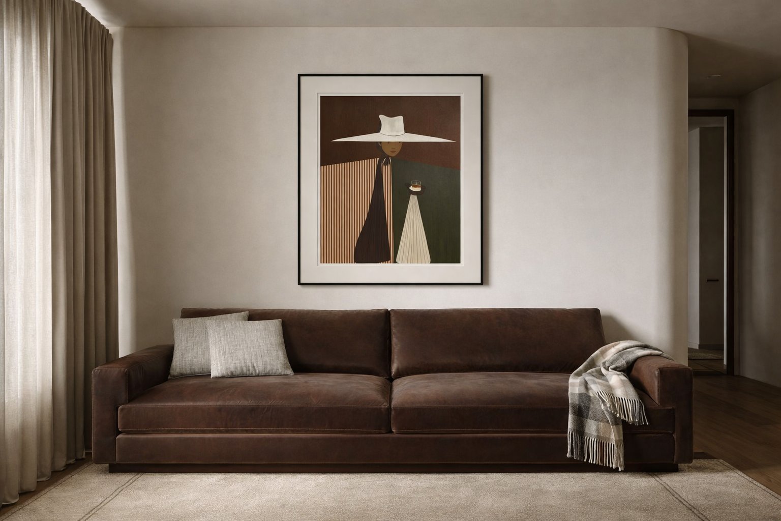 Woman with Hat Wall Art