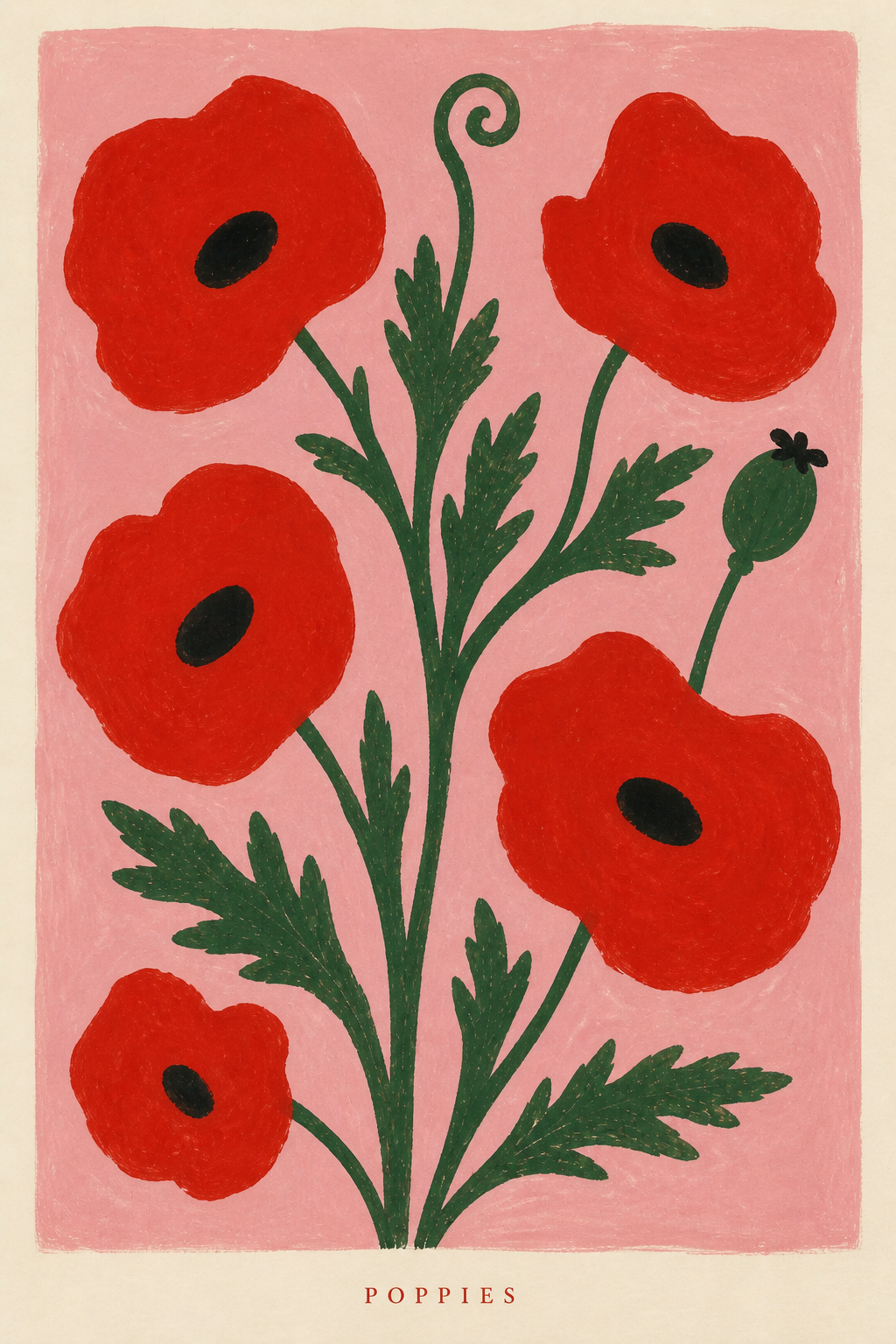 Poppies in Red