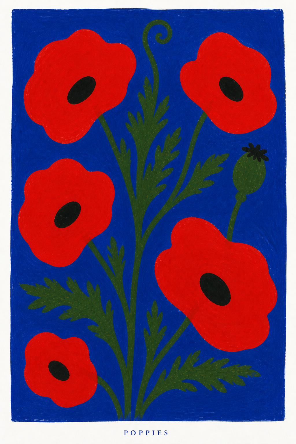 Poppies in Noir