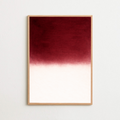 Framed artwork with a gradient from red to white on a white background