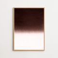 Framed artwork with a gradient from brown to white on a white background
