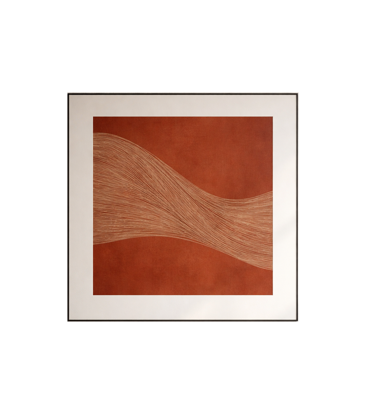 Terracotta Wave — Organic Abstract Print