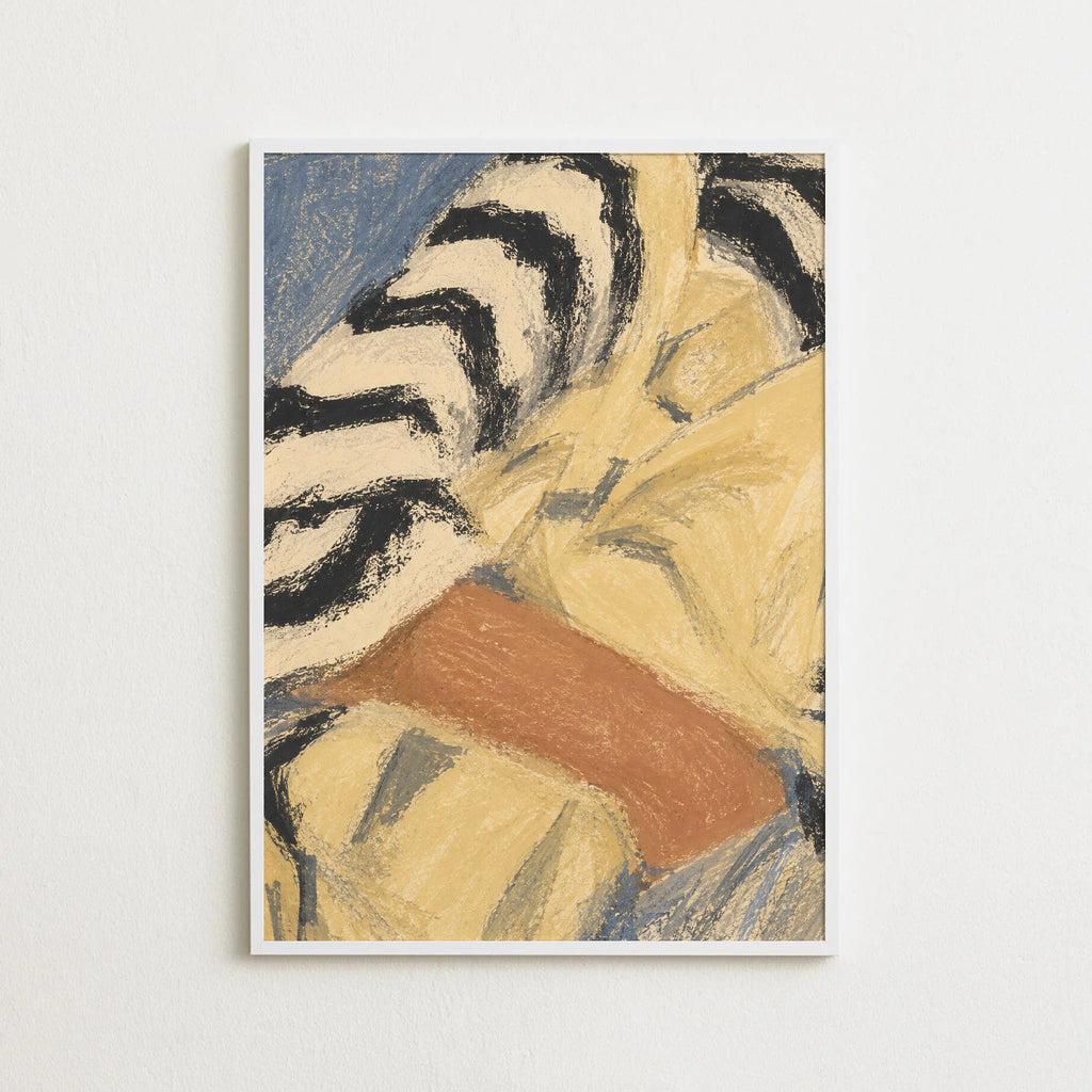 in passing, white frame