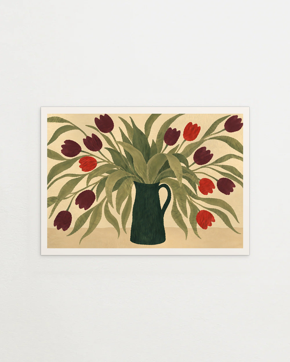 late tulips, rolled art print