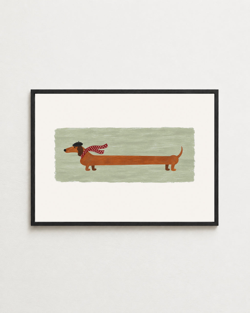 the long walk in sage, in a black frame